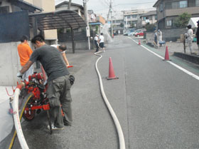 消火ポンプ操作も確実に行いました。 消火ポンプ操作も確実に行いました。
